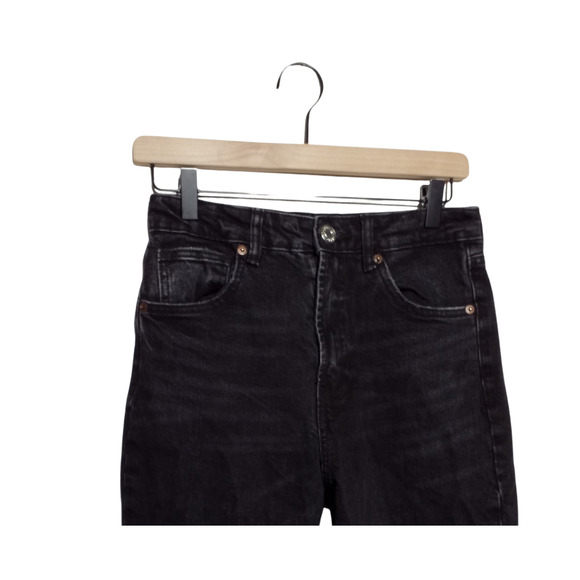 Zara Black Skinny High Rise Raw Hem Jeans Size 4 - Picture 2 of 5